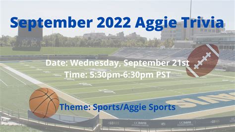 September 2022 Aggie Trivia | One Aggie Network