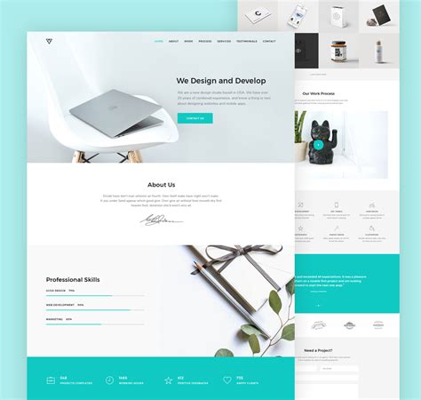 Modern Portfolio Website Template PSD – Download PSD