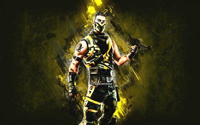 Download wallpapers Fortnite Vice Skin, Fortnite, main characters, yellow stone background, Vice ...