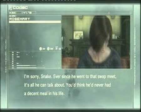 MGS4 - Funny Codec Easter Eggs (Part 1) - W*E GamingGuy118 - YouTube