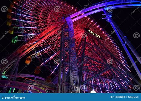 Night View of the Ferris Wheel Editorial Stock Image - Image of amusement, colorful: 119403709