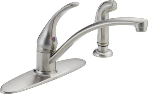 Delta Faucet Foundations Single-Handle Kitchen Sink Faucet, Stainless ...