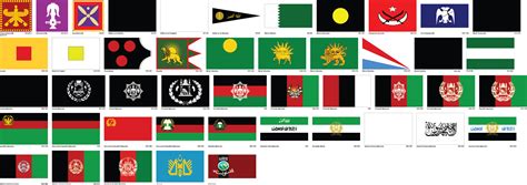 Every flag Afghanistan ever had! : r/vexillology