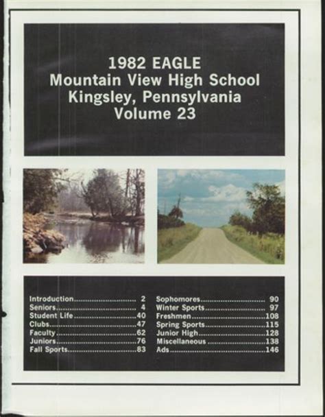 Explore 1982 Mountain View High School Yearbook, Kingsley PA - Classmates