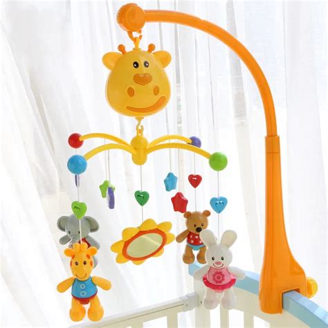 Plastic Crib Toys Removable musical bed bell Baby Toys Baby Rattles Electric Music Educational ...