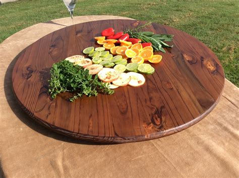 Lazy Susan Extra Large 24 Round Charcuterie Bread Board - Etsy Sweden