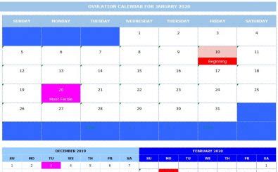 Fertility Calendar Template | ExcelTemplates