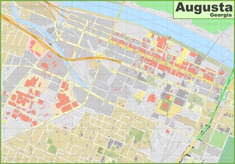 Augusta (Georgia) downtown map