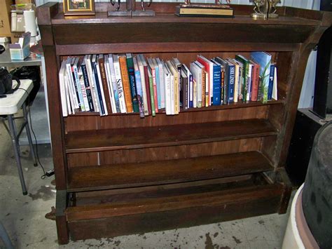 Lot - Mission Style Large Oak Bookcase