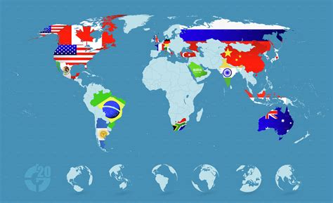 World Map With Countries And Their Flags
