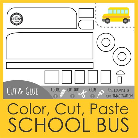 School Bus Craft - Free Printable - Your Therapy Source