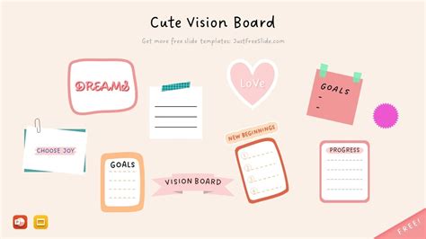 Free Cute Vision Board Template for Google Slides & PowerPoint | Just Free Slide