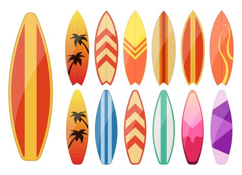 Surfboard vector design illustration isolated on white background ...