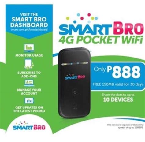 Smart Bro 4G Pocket Wifi Promo Price - Get It for Only 888 Pesos ...