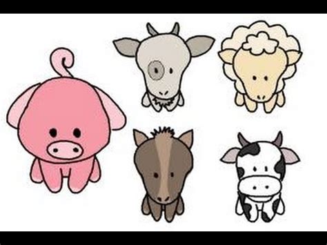 How to draw farm animals for kids - YouTube