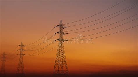 Electricity Transmission Lines with Power Stock Photo - Image of power ...