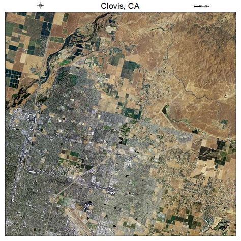 Aerial Photography Map of Clovis, CA California