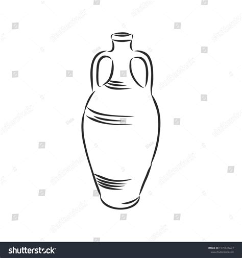 Ceramic Vase Amphora Vector Sketch Stock Vector (Royalty Free) 1576616677 | Shutterstock