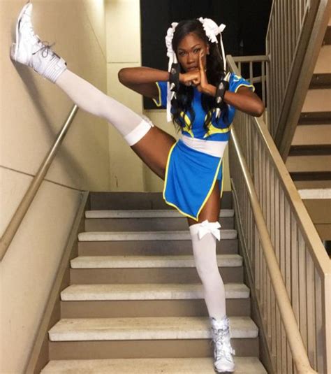 superheroesincolor: “ Amber Cardi as Chun Li for #Halloween Get the “Street Fighter” comics here ...