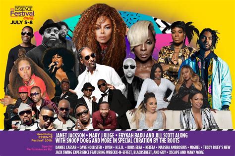 Essence Festival 2018 lineup (Janet Jackson, Mary J. Blige, Erykah Badu, more)