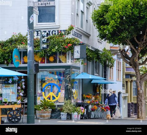 The corner of Haight-Ashbury, San Francisco, California, famous in the long-gone hippie culture ...