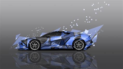 Lamborghini, Italian Supercars, Super Car, Car, Digital art, Geometry, Reflection, Lamborghini ...