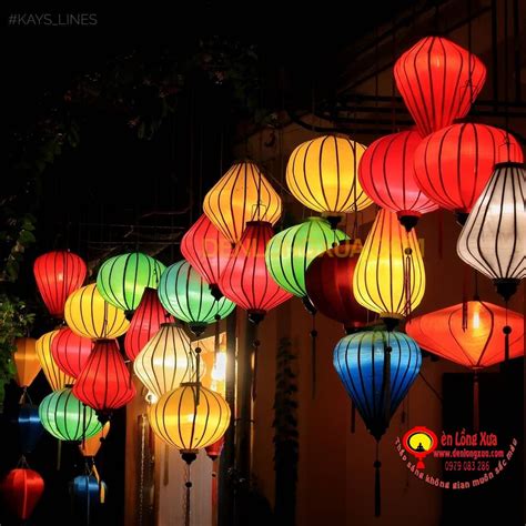 The beauty of lantern in Hoi An, Lanterns are always hanged at the high place in the houses ...