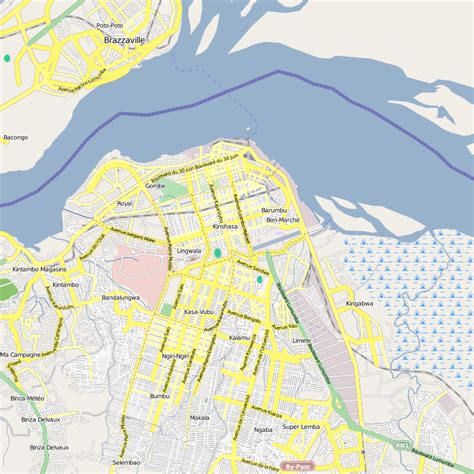 Kinshasa Map - Democratic Republic Congo