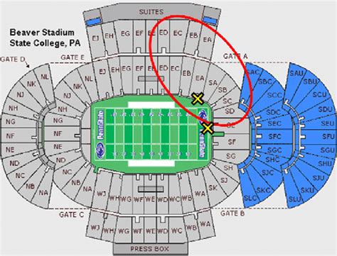 Penn State Football Stadium Seating Chart Rows | Elcho Table