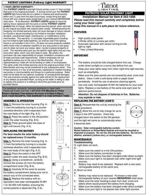 Patriot Solar Lighting Replacement Parts | Reviewmotors.co