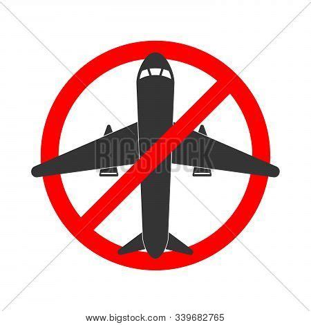 Stop Airplane Sign Vector & Photo (Free Trial) | Bigstock