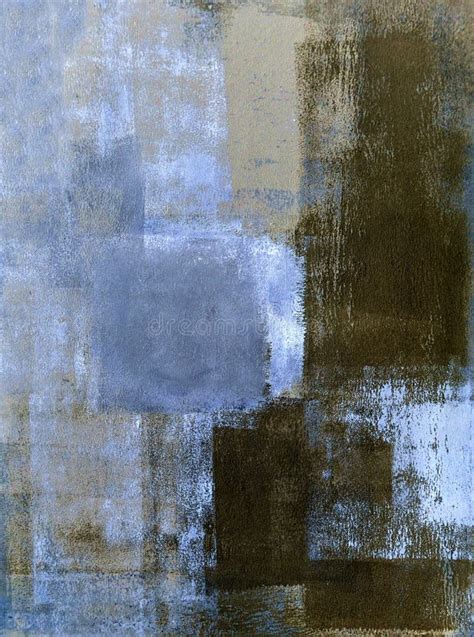 Blue and Brown Abstract Art Painting Stock Photo - Image of white, texture: 40294342