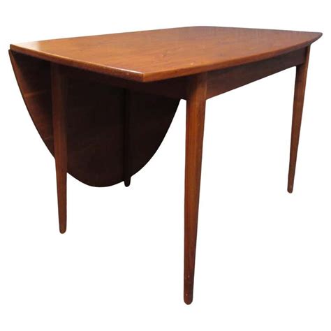 Uniquely Long Mid-Century Modern Drop Leaf Table at 1stDibs