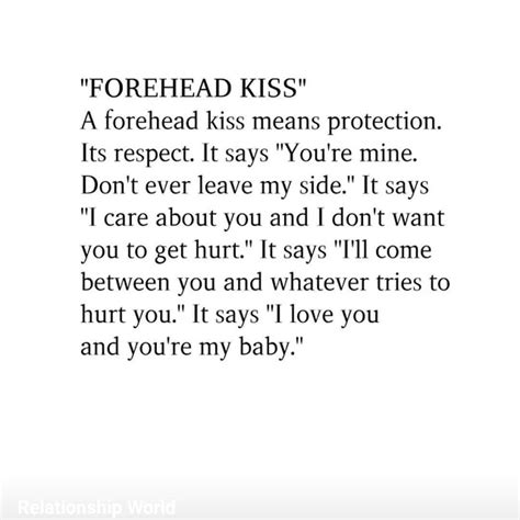 Kiss On Forehead Quotes