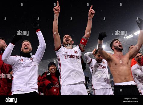 Celebration Esultanza Milan Ignazio Abate, Leonardo Bonucci, Patrick ...