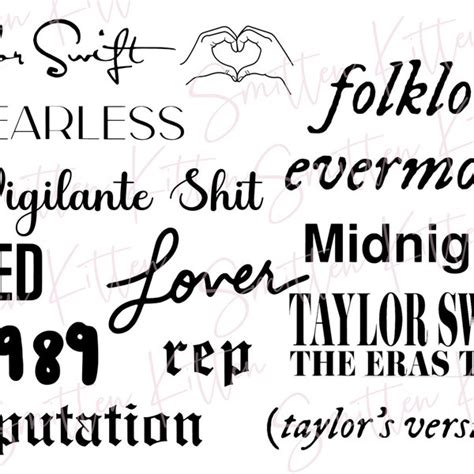 The Eras Tour Font Svg - Etsy