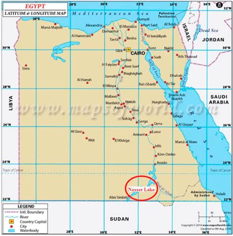 Lake Nasser Map