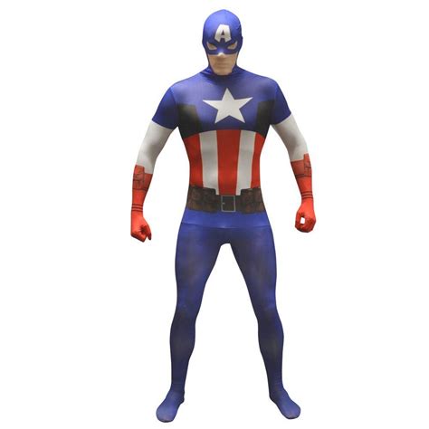 Mens Adult Marvel Value Morphsuit Super Hero Halloween Fancy Dress ...