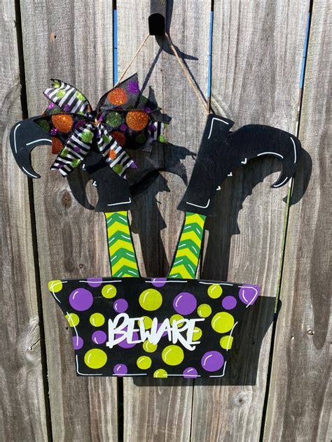 Halloween Door Hanger Witch Decor Witch Door hanger Halloween | Etsy