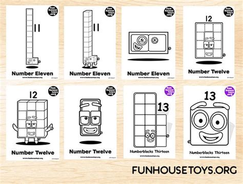 11 Numberblocks Printable Coloring Pages