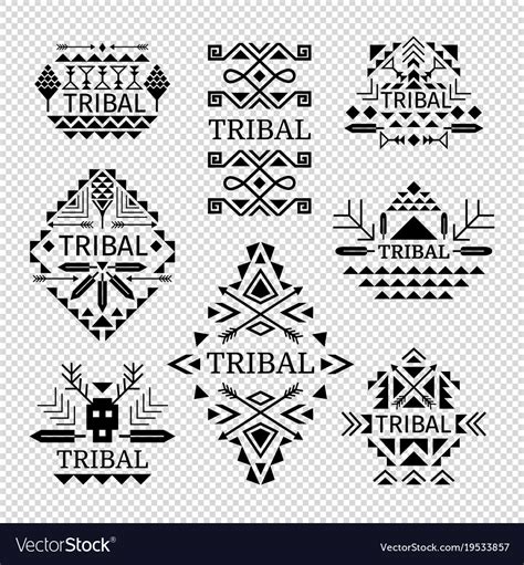 Tribal logos set Royalty Free Vector Image - VectorStock