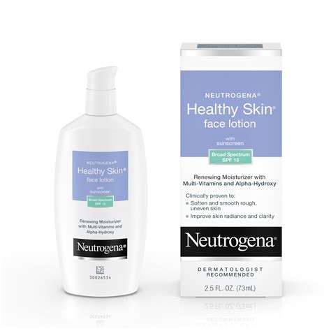 Neutrogena Healthy Skin Facial Moisturizer Alpha Hydroxy Acid (AHA), Anti-Wrinkle, SPF 15, 2.5 ...