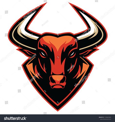 Bull Mascot Logo Sport Stock Vector (Royalty Free) 1318665365 ...