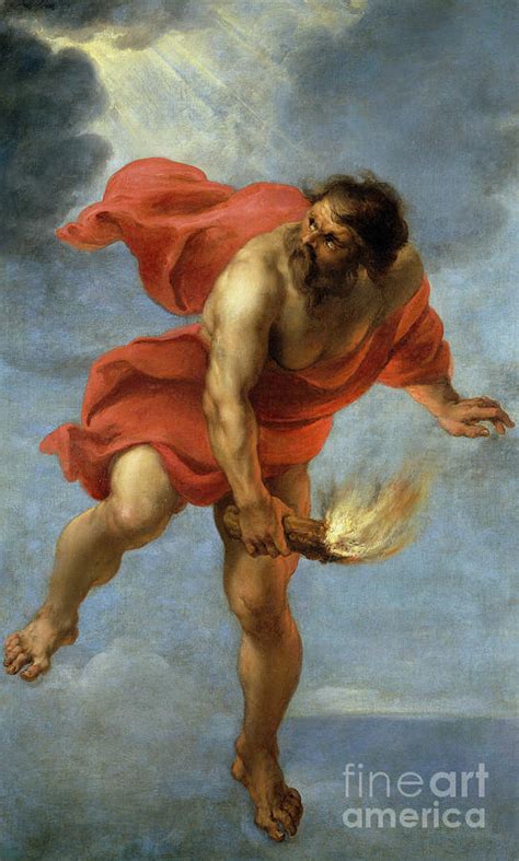 Prometheus Carrying Fire, 1637 Painting by Jan Cossiers