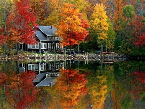 House At Lake - Lake George New York Fall - & Background, Autumn House HD wallpaper | Pxfuel