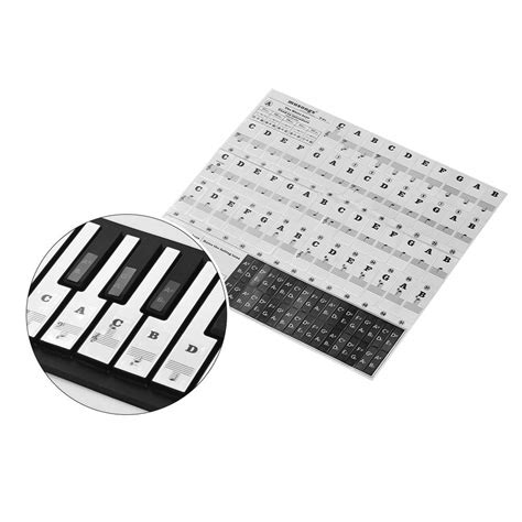 Decdeal Piano Stickers for 37/49/54/61/88 Key Keyboards Music Note ...