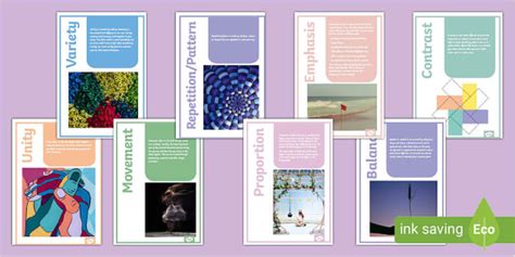 Principles of Design and Elements of Art Poster Set - Twinkl