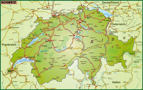 Switzerland Map - Guide of the World