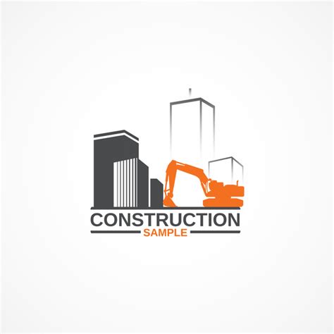 Construction sample logo design vector free download