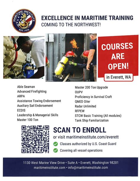 Port of Everett on LinkedIn: It’s time to register! Courses are now open at the Maritime ...